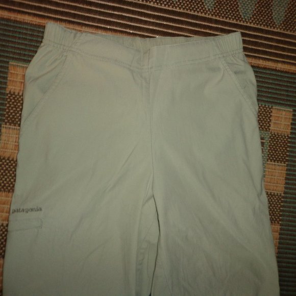 Patagonia Sport Multifunctional Hiking Pants Wm's XS Tan Elastic Waist Pockets - Picture 4 of 15